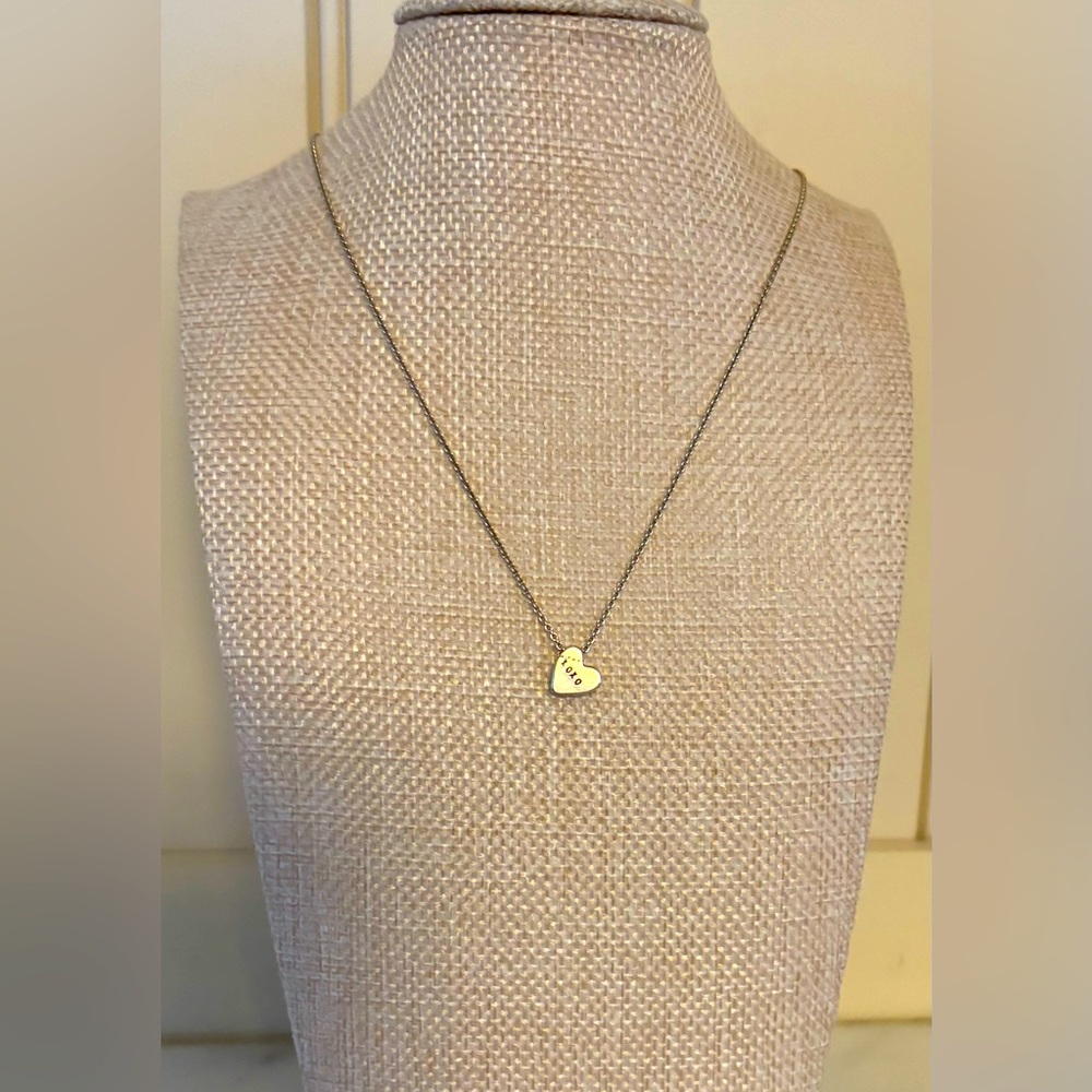 Sterling silver XOXO HEART necklace
